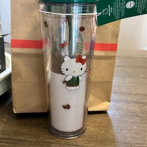 Hello Kitty Clear Tumbler with Red Bow